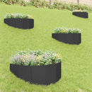 vidaXL Fűszegélyezés 4 db 100 x 45 cm Acél Fekete