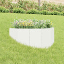 vidaXL Fűszegélyezés 100 x 45 cm Acél Fehér