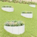 vidaXL Fűszegélyezés 4 db 100 x 45 cm Acél Fehér