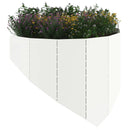 vidaXL Fűszegélyezés 4 db 100 x 45 cm Acél Fehér