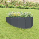 vidaXL Fűszegélyezés 100 x 45 cm Acél Antracitszürke