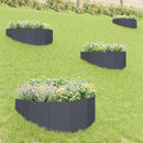 vidaXL Fűszegélyezés 4 db 100 x 45 cm Acél Antracitszürke
