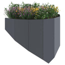vidaXL Fűszegélyezés 4 db 100 x 45 cm Acél Antracitszürke