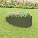 vidaXL Fűszegélyezés 100 x 45 cm Acél Olajzöld
