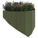 vidaXL Fűszegélyezés 4 db 100 x 45 cm Acél Olajzöld