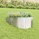 vidaXL Fűszegélyezés 100 x 45 cm Acél Ezüst
