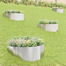 vidaXL Fűszegélyezés 4 db 100 x 45 cm Acél Ezüst