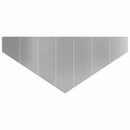 vidaXL Fűszegélyezés 4 db 100 x 45 cm Acél Ezüst