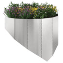 vidaXL Fűszegélyezés 4 db 100 x 45 cm Acél Ezüst