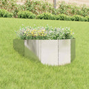 vidaXL Fűszegélyezés 100 x 45 cm Acél Ezüst