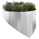 vidaXL Fűszegélyezés 100 x 45 cm Acél Ezüst