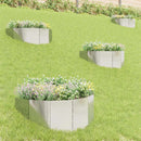 vidaXL Fűszegélyezés 4 pcs 100 x 45 cm Acél Ezüst