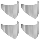 vidaXL Fűszegélyezés 4 pcs 100 x 45 cm Acél Ezüst