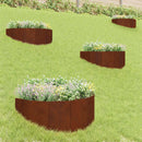 vidaXL Fűszegélyezés 4 pcs 100 x 45 cm Acél Rozsdás