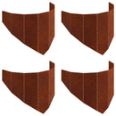 vidaXL Fűszegélyezés 4 pcs 100 x 45 cm Acél Rozsdás