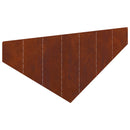 vidaXL Fűszegélyezés 4 pcs 100 x 45 cm Acél Rozsdás