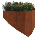 vidaXL Fűszegélyezés 4 pcs 100 x 45 cm Acél Rozsdás