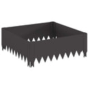 vidaXL Fűszegélyezés 60 x 60 x 20 cm Acél Fekete