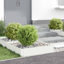 vidaXL Fűszegélyezés 4 db 60 x 60 x 20 cm Acél Fehér