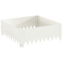 vidaXL Fűszegélyezés 4 db 60 x 60 x 20 cm Acél Fehér