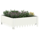 vidaXL Fűszegélyezés 4 db 60 x 60 x 20 cm Acél Fehér