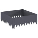 vidaXL Fűszegélyezés 60 x 60 x 20 cm Acél Antracitszürke