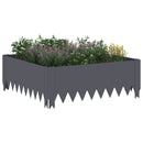 vidaXL Fűszegélyezés 60 x 60 x 20 cm Acél Antracitszürke