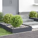 vidaXL Fűszegélyezés 4 db 60 x 60 x 20 cm Acél Antracitszürke