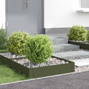 vidaXL Fűszegélyezés 4 db 60 x 60 x 20 cm Acél Olajzöld