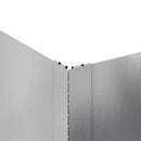 vidaXL Fűszegélyezés 4 db 60 x 60 x 20 cm Acél Ezüst