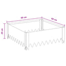 vidaXL Fűszegélyezés 4 db 60 x 60 x 20 cm Acél Ezüst
