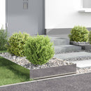 vidaXL Fűszegélyezés 4 pcs 60 x 60 x 20 cm Acél Ezüst