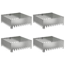 vidaXL Fűszegélyezés 4 pcs 60 x 60 x 20 cm Acél Ezüst