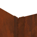 vidaXL Fűszegélyezés 4 pcs 60 x 60 x 20 cm Acél Rozsdás