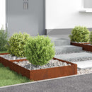 vidaXL Fűszegélyezés 4 pcs 60 x 60 x 20 cm Acél Rozsdás