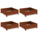 vidaXL Fűszegélyezés 4 pcs 60 x 60 x 20 cm Acél Rozsdás