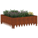 vidaXL Fűszegélyezés 4 pcs 60 x 60 x 20 cm Acél Rozsdás
