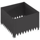 vidaXL Fűszegélyezés 4 pcs 60 x 60 x 35 cm Acél Fekete