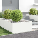 vidaXL Fűszegélyezés 4 db 60 x 60 x 35 cm Acél Fehér