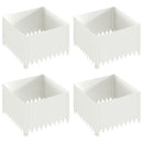 vidaXL Fűszegélyezés 4 db 60 x 60 x 35 cm Acél Fehér