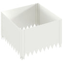 vidaXL Fűszegélyezés 4 db 60 x 60 x 35 cm Acél Fehér