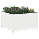vidaXL Fűszegélyezés 4 db 60 x 60 x 35 cm Acél Fehér