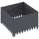 vidaXL Fűszegélyezés 60 x 60 x 35 cm Acél Antracitszürke