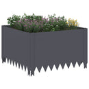 vidaXL Fűszegélyezés 60 x 60 x 35 cm Acél Antracitszürke