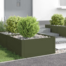 vidaXL Fűszegélyezés 4 db 60 x 60 x 35 cm Acél Olajzöld