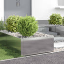 vidaXL Fűszegélyezés 4 db 60 x 60 x 35 cm Acél Ezüst