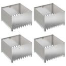 vidaXL Fűszegélyezés 4 db 60 x 60 x 35 cm Acél Ezüst