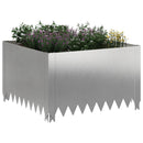 vidaXL Fűszegélyezés 4 db 60 x 60 x 35 cm Acél Ezüst