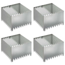 vidaXL Fűszegélyezés 4 pcs 60 x 60 x 35 cm Acél Ezüst