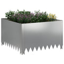 vidaXL Fűszegélyezés 4 pcs 60 x 60 x 35 cm Acél Ezüst